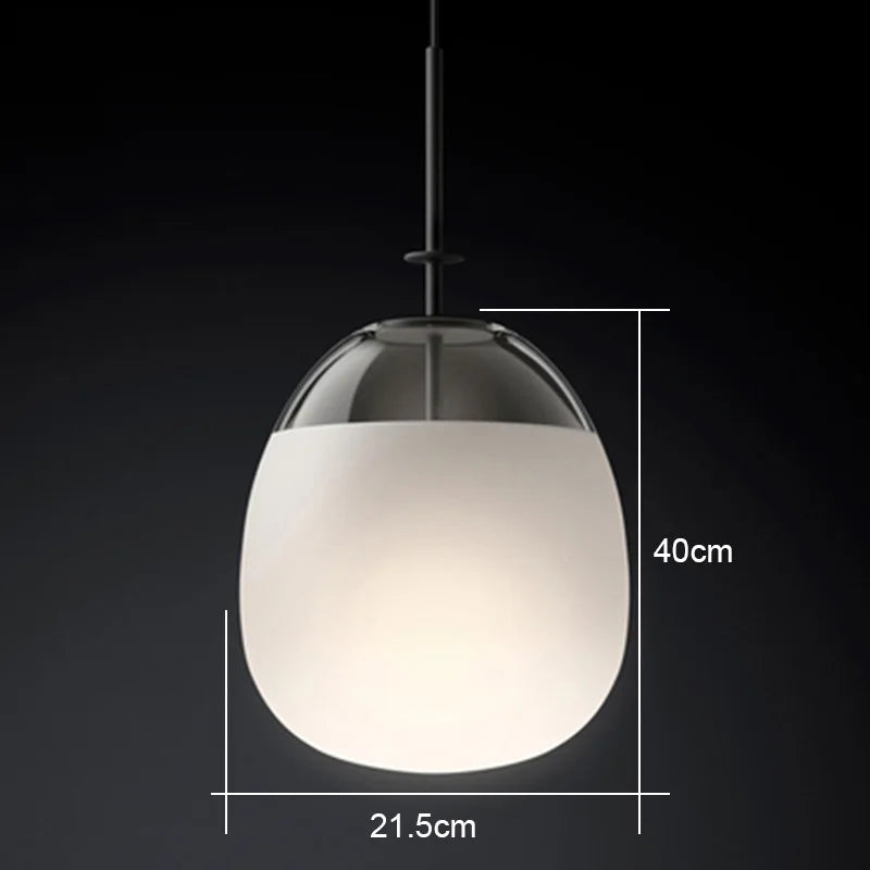 Glass Flying Saucer Chandelier - LED Hardware Pendant Lighting for Living Room