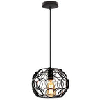 Industrial Iron Pendant Lights Modern Metal Cage E27 LED Hanging Lamp for Home & Restaurant