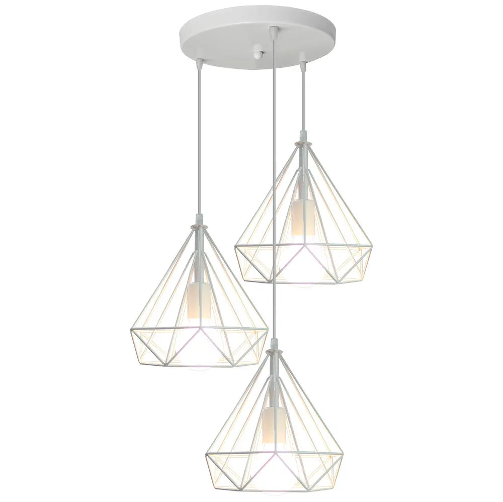 Industrial LED Pendant Light Vintage Loft Cage Hanging Lamp for Home Decor