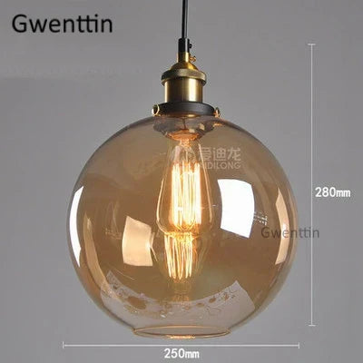 Industrial Glass Pendant Light for Modern Home Decor