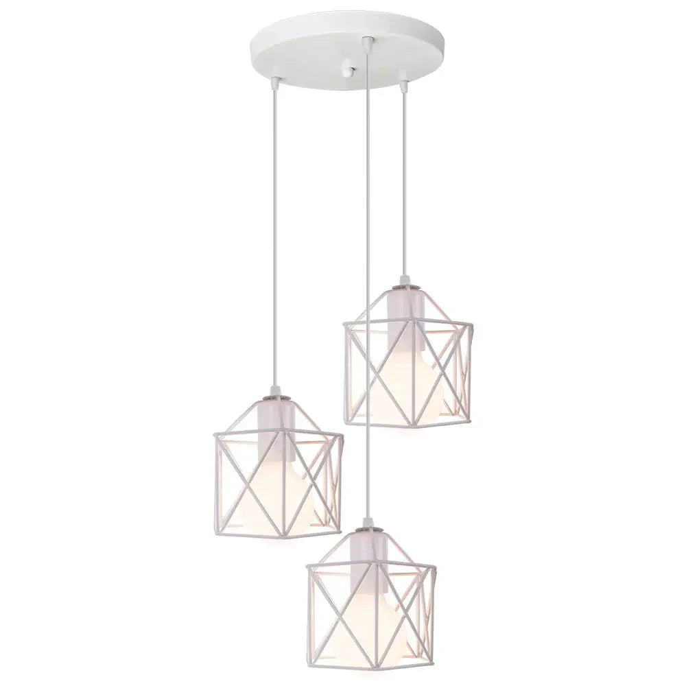 Cage Pendant Light: Modern Nordic Vintage Retro Loft Industrial Metal Hanging Fixture