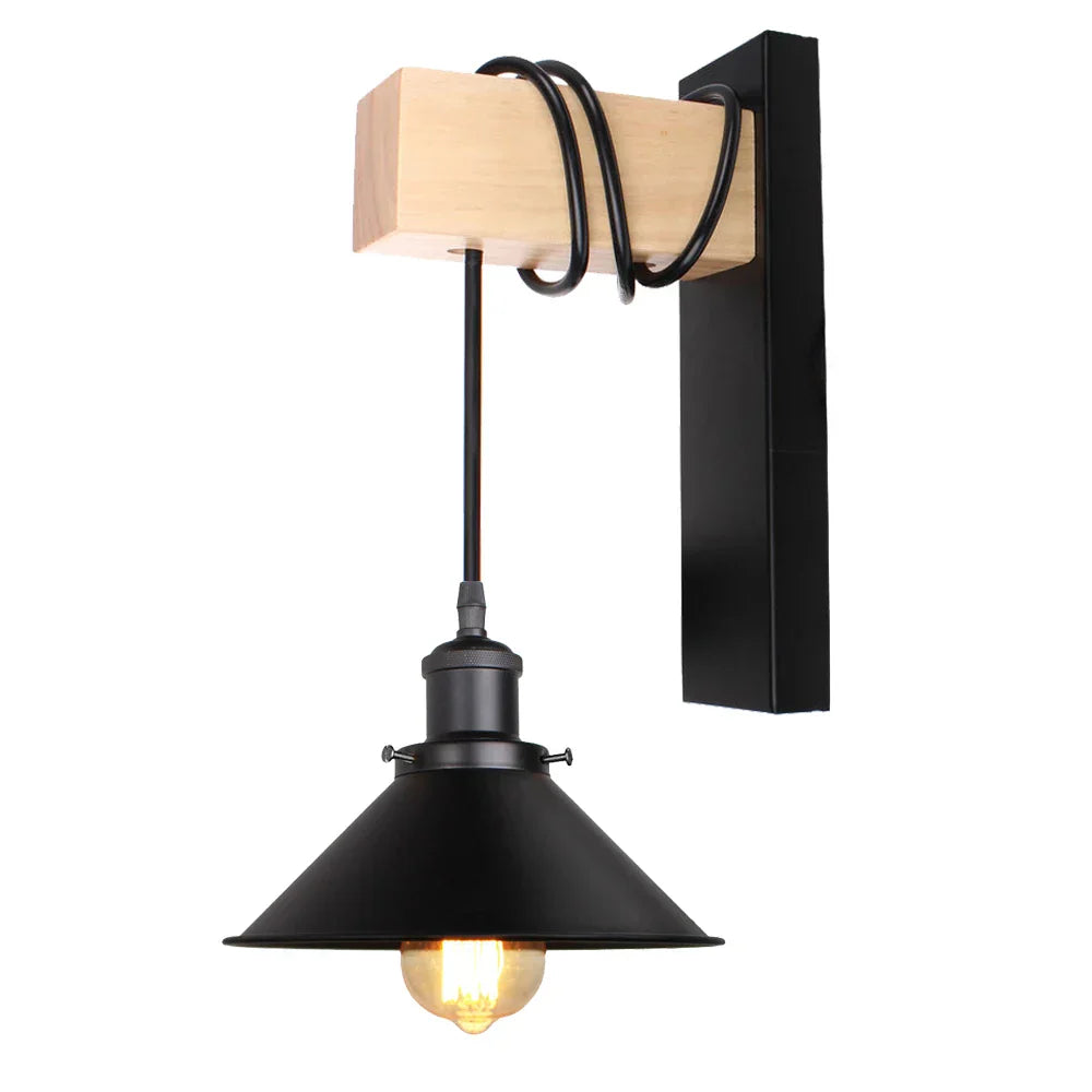 Industrial Pulley Wall Light - Retro Loft Sconce Fixture for Home, Cafe, Bar