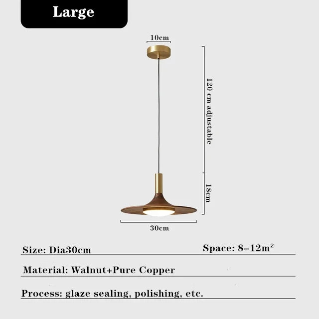 Nordic Black Walnut Chandelier: Stylish Lighting for Home, Restaurant, and Bar