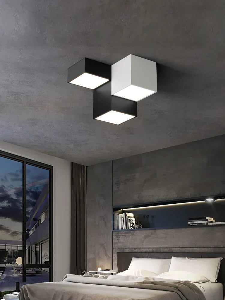Bedroom Ceiling Lamp: New Modern Master Bedroom Lighting, Nordic Design, Black&White