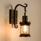 Industrial Vintage Wall Light: Retro Metal Indoor Fixture with Glass Shade Cover