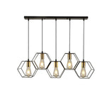Multi-Head Chandelier: Stylish, Adjustable Wrought Iron Pendant Light for Bedroom, Dining Room, Kitchen