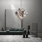 Glass Globe LED Chandelier Pendant Light for Nordic Luxury Living Room