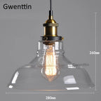 Industrial Glass Pendant Light for Modern Home Decor
