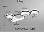 Nordic Remote Control LED Ceiling Lamp for Living Room, Study Room - Modern & Creative