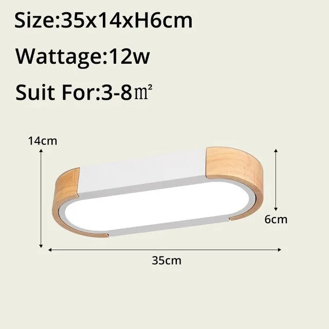 Wood LED Ceiling Lamp: Modern Decorative Lighting for Home Interiors