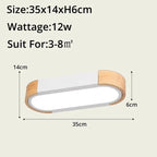 Wood LED Ceiling Lamp: Modern Decorative Lighting for Home Interiors