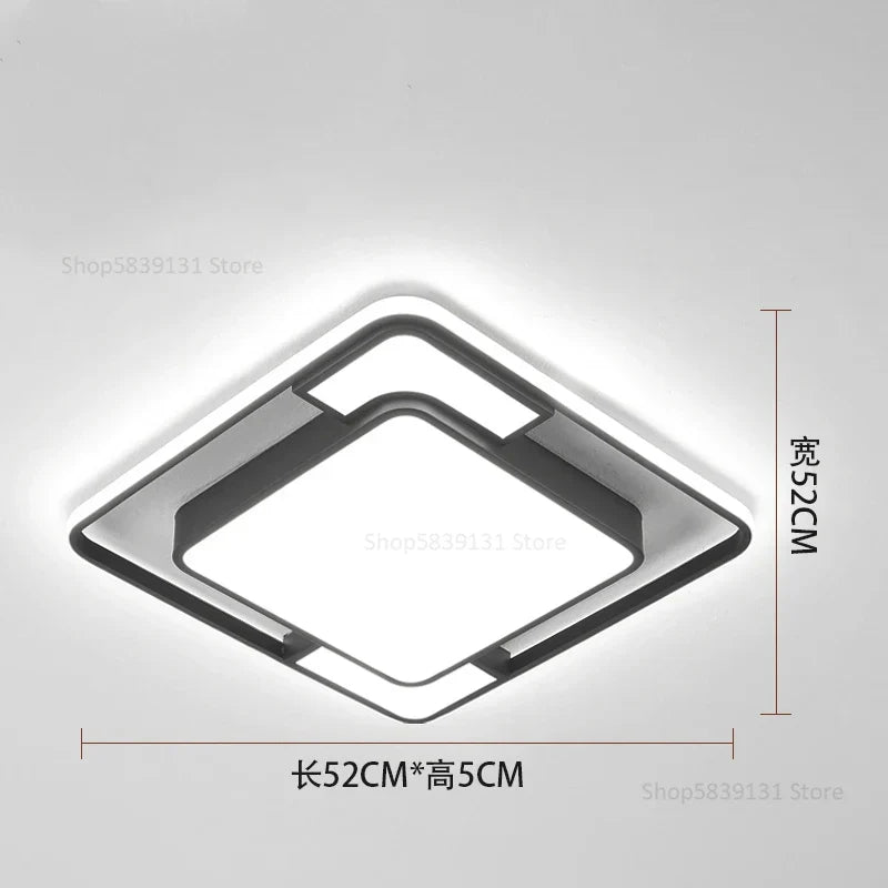 Geometry LED Ceiling Light: Modern Nordic Light Luxury for Living Room Decor