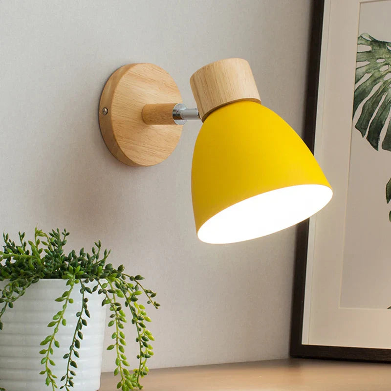 Nordic Macaroon Wall Sconce by - Stylish Bedside Lamp with 6 Color Options