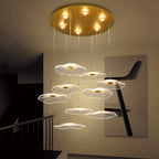 Lotus Leaf Acrylic Nordic LED Chandelier for Restaurant Living Room Hotel Villa