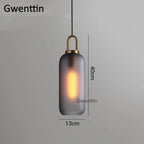 Luxe Glass Ball Pendant Lights: LED Nordic Hanging Lamp for Home Art Decor