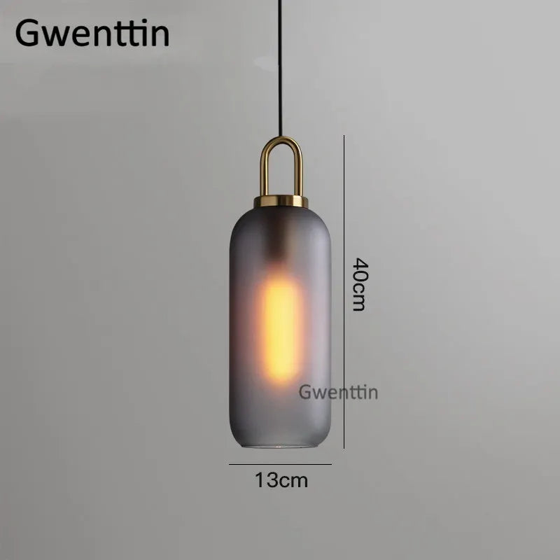 Luxe Glass Ball Pendant Lights: LED Nordic Hanging Lamp for Home Art Decor