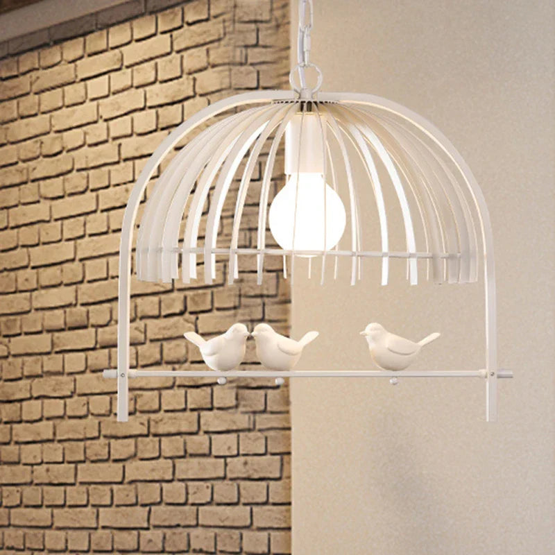 Nordic Bird Cage Chandelier for Indoor Dining Room Kitchen Decor