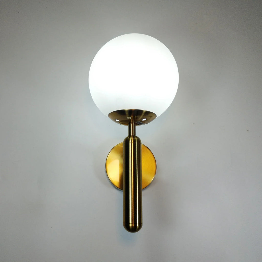 Glass Nordic Bedroom Wall Lamp Gold Black Interior Led Lighted Decoration
