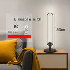 RGB LED Floor Lamp with Remote Control - Modern Minimalist Standing Light