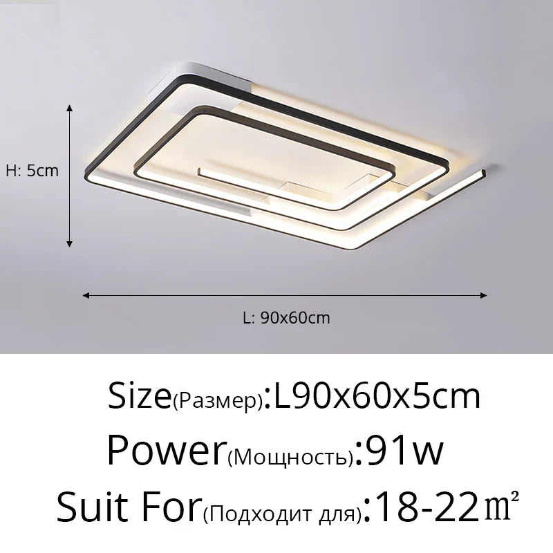 Modern LED Chandelier for Living Dining Bedroom Ceiling Decor Lighting