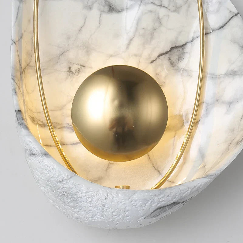 Marble Wall Lamp: Postmodern Light Luxury for Living Room, Bedside, Hotel Decoration