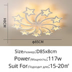 Modern LED Star Chandelier with Remote Control Indoor Lighting