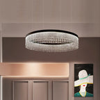 Modern Crystal LED Chandelier for Living Room Dining Luxury Ceiling Pendant Lamp