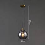 Glass Ball Pendant Light - Modern Nordic LED Hanging Fixture for Dining and Kitchen