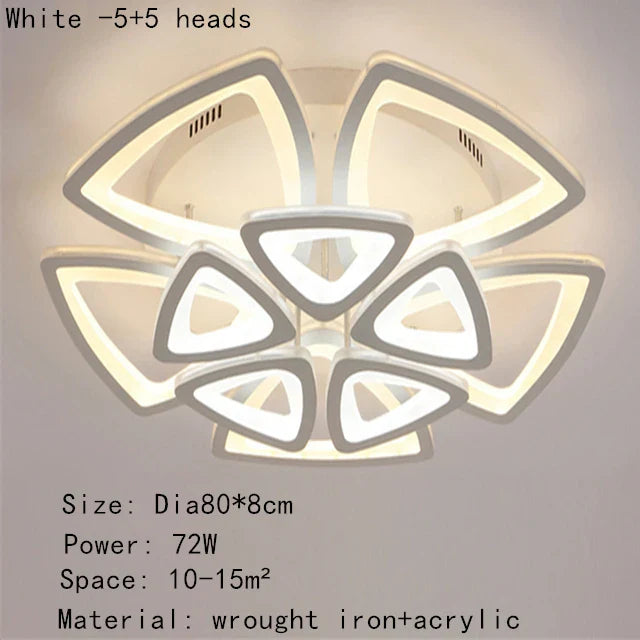 Geometric Petal Acrylic Ceiling Lamp: Romantic Decor for Living Room, Bedroom, Corridor