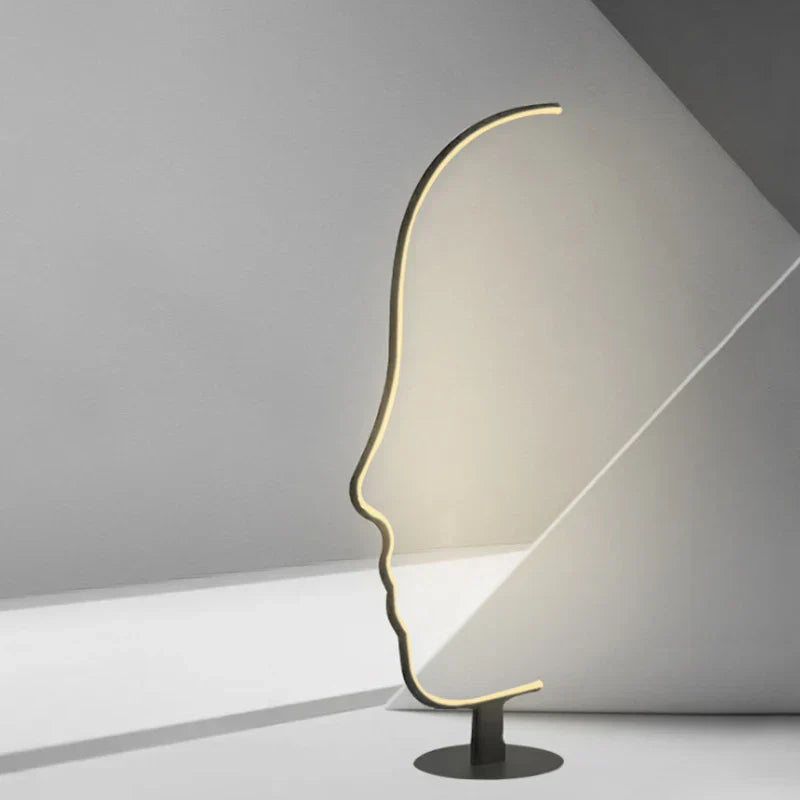 Modern Minimalist Human Face LED Floor Lamp for Home Bedroom Living Room Lighting