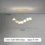 Nordic Glass Ball Pendant Lights G9 LED Gold Hanging Lamp