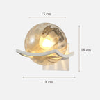 Moon Glass Wall Lamp for Bedroom Decoration - LED Night Light Fixtures