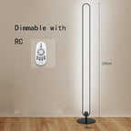 RGB LED Floor Lamp with Remote Control - Modern Minimalist Standing Light