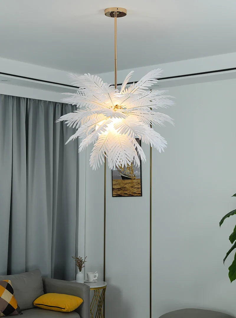 Nordic Leaf LED Chandelier for Modern Living Spaces