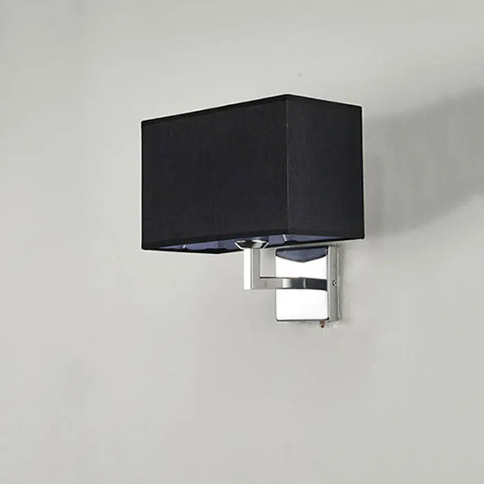 LED Minimalist Wall Lamps with Rectangle Texture Shade for Living Room & Bedroom