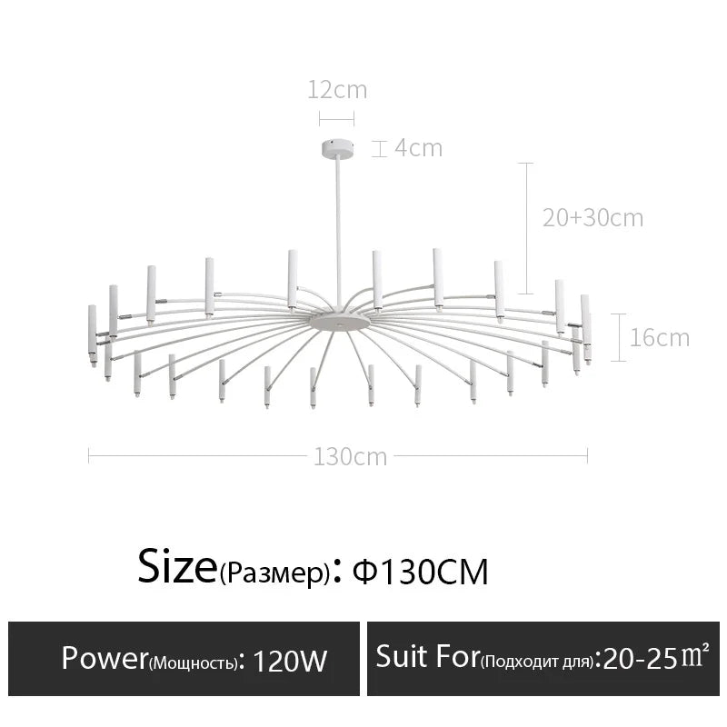 Modern Nordic LED Chandelier for Living Room Bedroom Office Study