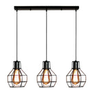 Modern Black Cage LED Pendant Light for Home & Commercial Lighting