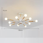 LED Wooden Ceiling Lights w/ E27 Bulb for Modern Livingroom & Bedroom