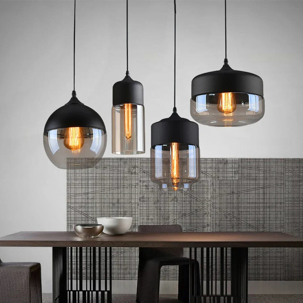 Modern Loft Glass Pendant Lamp LED Hanging Lights - Kitchen, Restaurant, Living Room