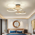 Modern Rings Chandelier for Living Room Dining Bedroom Ceiling Lamp