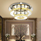 Stainless Steel LED Crystal Chandeliers: Elegant Lighting Fixture for Home Decor