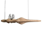 Nordic Wood Resin Pendant Lamp by - Modern Indoor Lighting Decor