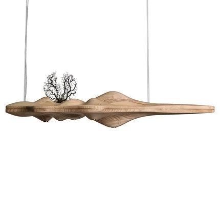 Nordic Wood Resin Pendant Lamp by - Modern Indoor Lighting Decor