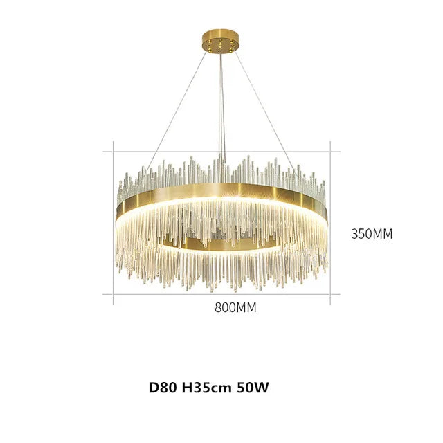 Crystal Chandelier Pendant Light Modern Luxury Dining Room Bedroom Lamp