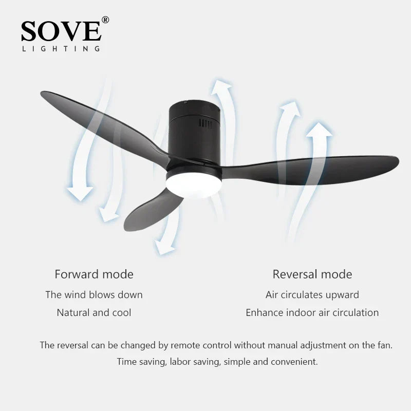 Village Ceiling Fan with Remote Control - LED Option, 220V/110V