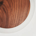 Walnut Round Solid Wood LED Wall Light for Bedroom Living Room Kitchen