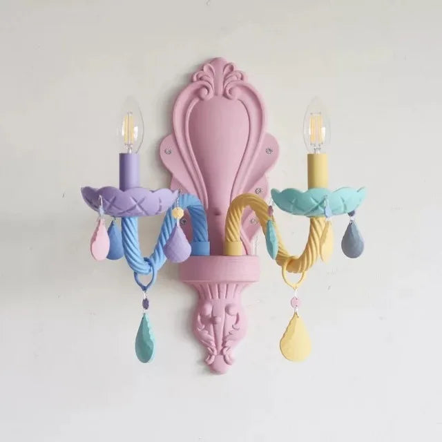 Rainbow Crystal Chandelier for Bedroom & Children's Room
