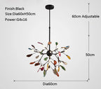 Agate Branch Chandelier - Nordic Glass LED Globe for Bedroom, Kitchen, Dining Room