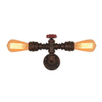 Water Pipe Wall Light Retro Iron Multi Lights E27 Vintage Industrial Loft