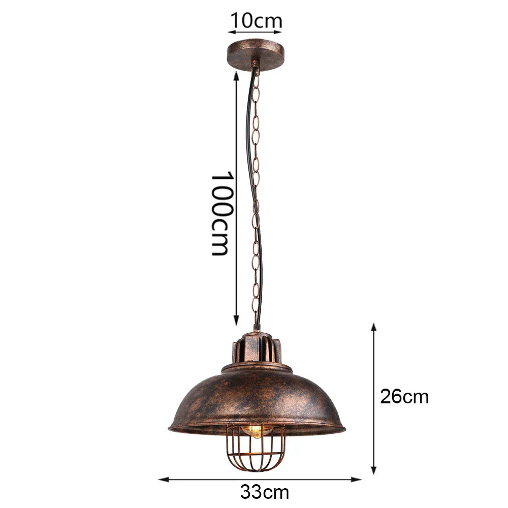 Loft Pendant Light Iron Chanderlier LED E27 Bar Living Room Decor
